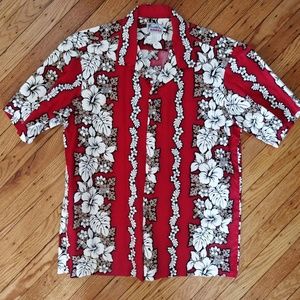 Red and White Hawaiian Shirt